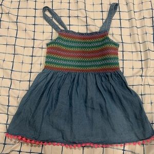 Cute Summer top with smoky detailing and flowy bottom Size M Girls